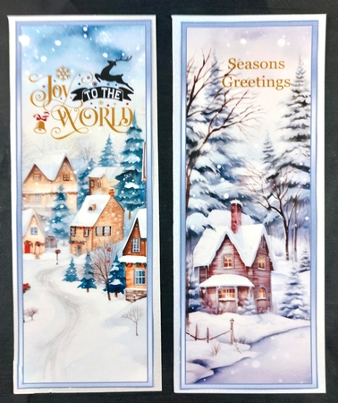 Christmas Winter 4 x Bookmarks 7 by Linda Short