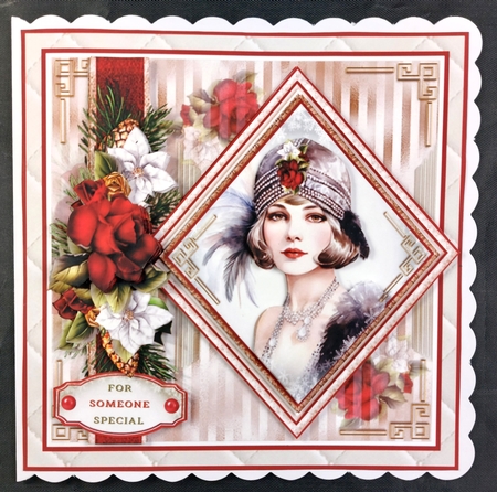 Art Deco Christmas Flapper 02 Mini Page Kit by Linda Short