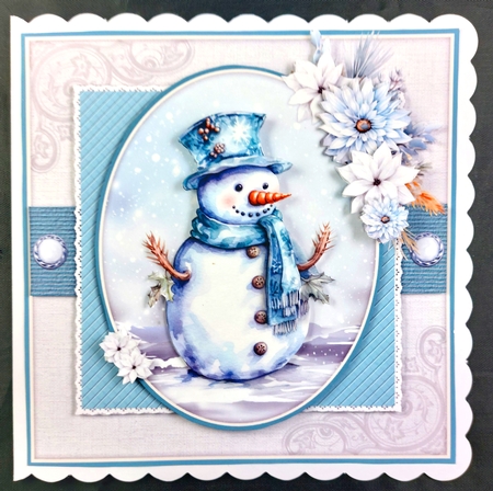 Snowman in a tophat by Linda Short