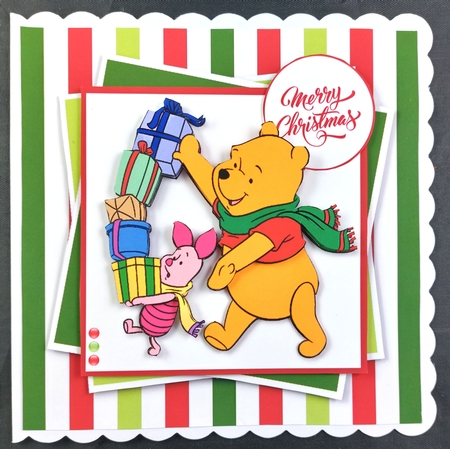 Winnie The Pooh And Friend Christmas Toppers Set by Linda Short