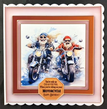 Seniors motorbike ride card front 1 by Linda Short