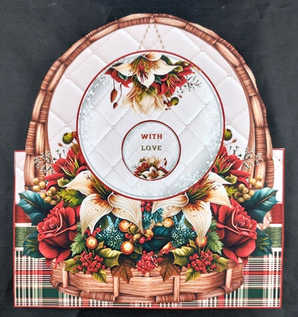 Christmas Floral Basket Shaped Mini Page Kit by Linda Short