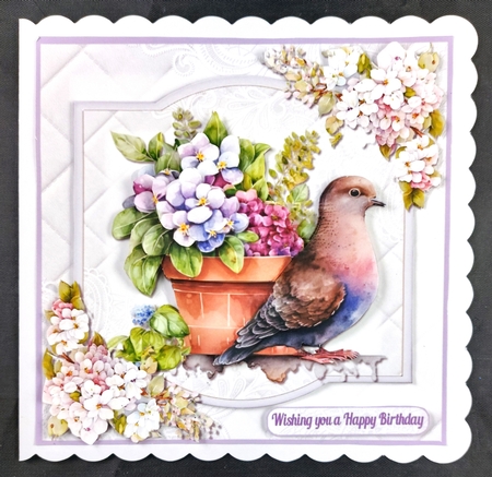 Feathered friend and flowers by Linda Short