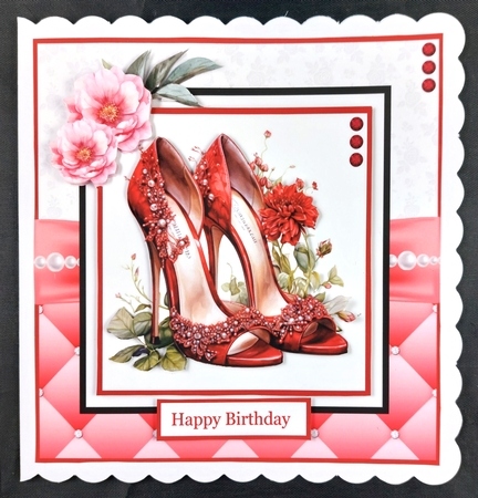 Ruby Slippers #1 8x8 Quick Card by Linda Short