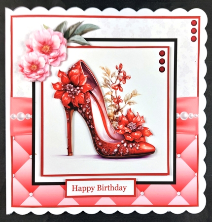 Ruby Slippers #2 8x8 Quick Card by Linda Short