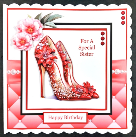 Ruby Slippers #4 8x8 Quick Card by Linda Short