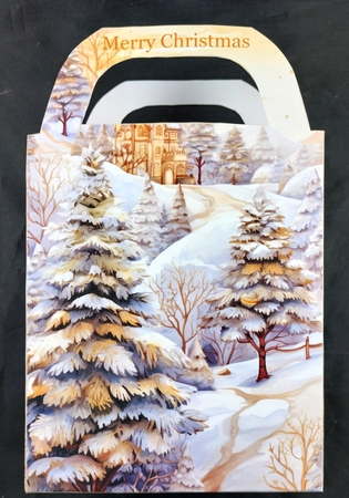 Gold Christmas themed gift bag 7 by Linda Short