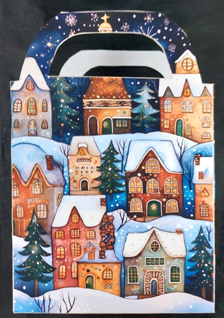 Gold Christmas themed gift bag 8 by Linda Short