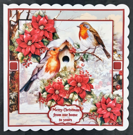 Poinsettia Birdhouse by Linda Short