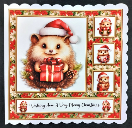 Cute Hedgehogs Holiday Topper by Linda Short