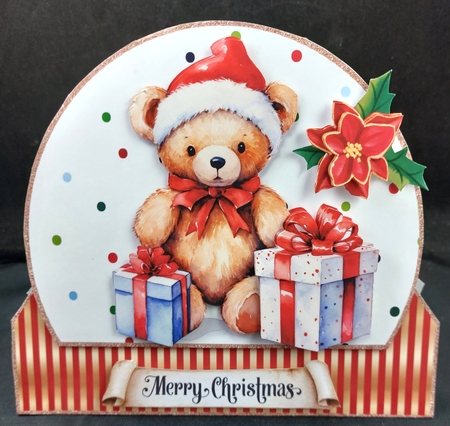 Christmas Gift Bears Tent Card & Toppers-2 by Linda Short