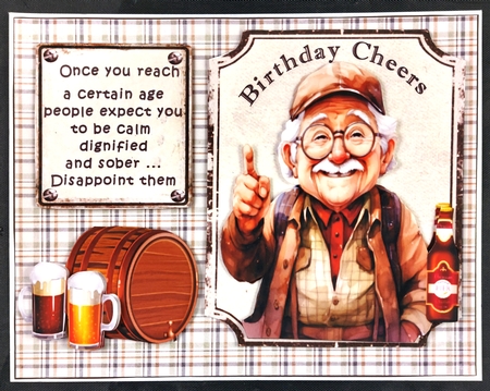5x7 Vitamins and beer for the men choice of four mini kit by Linda Short