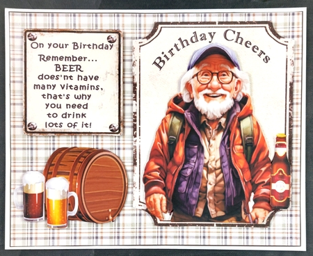 5x7 Vitamins and beer for the men choice of four mini kit by Linda Short
