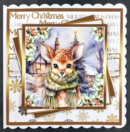 Cozy Christmas Deer by Linda Short