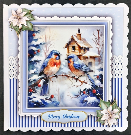 8x8 Mini Kit, Gorgeous Christmas Bluebirds by Linda Short