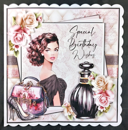 Special Birthday Wishes Card Front 04 With Decoupage by Linda Short