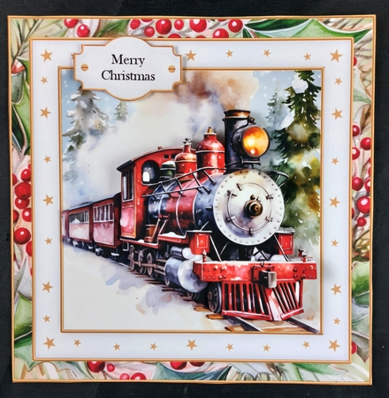 Christmas trains mini kit by Linda Short