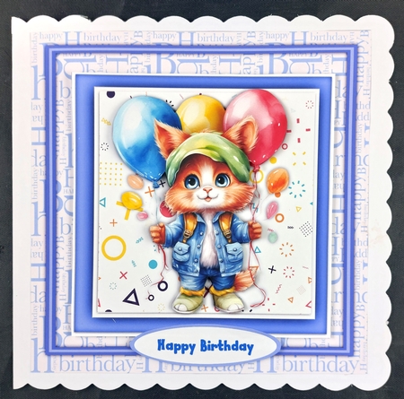 8x8 Mini Kit, Kittys Happy Birthday by Linda Short