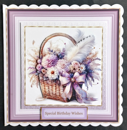 Lilac floral card front 1 by Linda Short