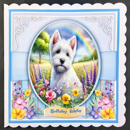 8x8 Mini Kit, Beautiful Westies Summer Meadow by Linda Short