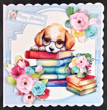 7x7 Dogs with books ladies choice of four mini kit by Linda Short
