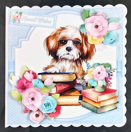 7x7 Dogs with books ladies choice of four mini kit by Linda Short