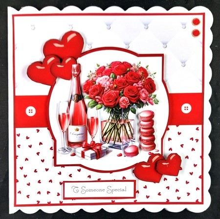 Champagne and Red Roses by Linda Short
