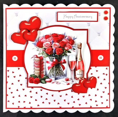 Champagne and Red Roses by Linda Short
