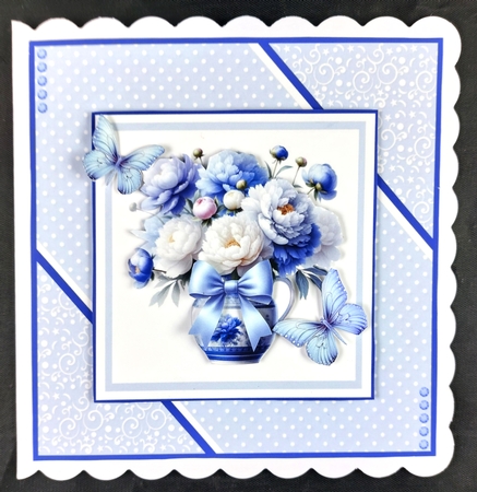Blue Peony Arrangement by Linda Short