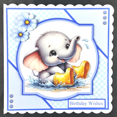 Just Splashing Around 8x8 Card Front Kit by Linda Short
