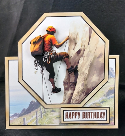 Climbing Adventure Octagon Tent Card by Linda Short