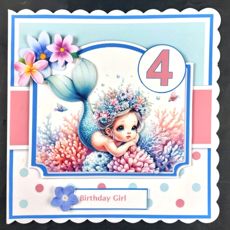 Little Mermaid Card & Toppers Set by Linda Short