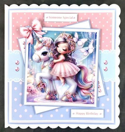 Lovely Unicorn Fairy Girl by Linda Short