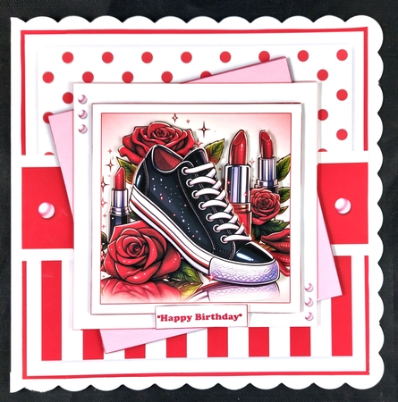 Lipstick, Roses & Sneakers ~ Birthday, Mothers Day, Valentine by Linda Short