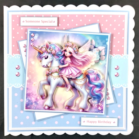 Lovely Unicorn Fairy Girl by Linda Short