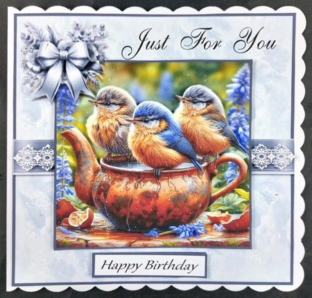 Birthday Tea Pot Birds by Linda Short