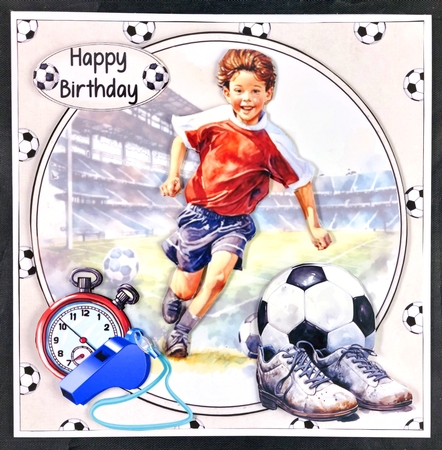 7x7 the boy loves soccer choice of four mini kit by Linda Short