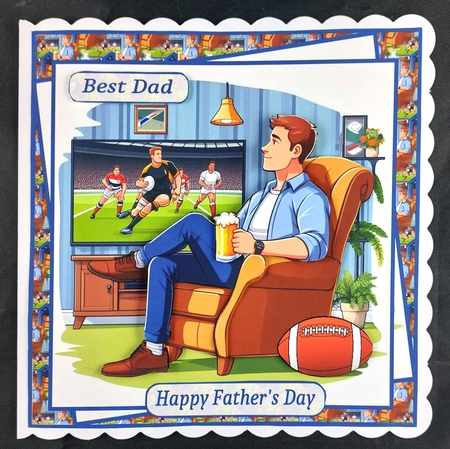 Rugby and a beer by Linda Short