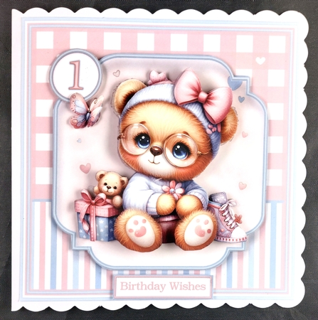 8x8 Tabithas Birthday Mini Kit - x7 A4 Sheets by Linda Short