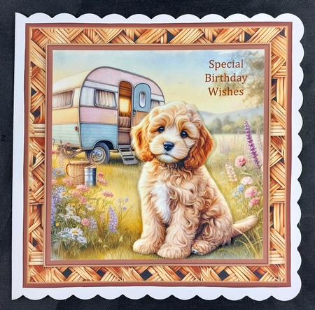 3 Caravan pup card fronts/toppers 7 by Linda Short