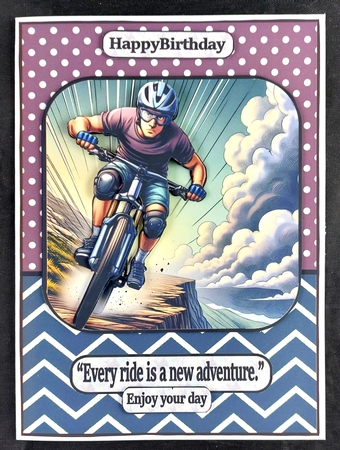 Every ride is a new adventure A5 by Linda Short