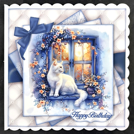 Cat In A Window Mini Kit 7X7 by Linda Short