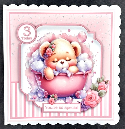 8x8 Berthas Birthday Mini Decoupage Kit - x5 A4 Sheets  by Linda Short