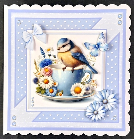 Garden Birds and Teacups by Linda Short
