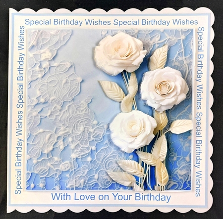 Essential Florals in Powder Blue - Mix 1 by Linda Short