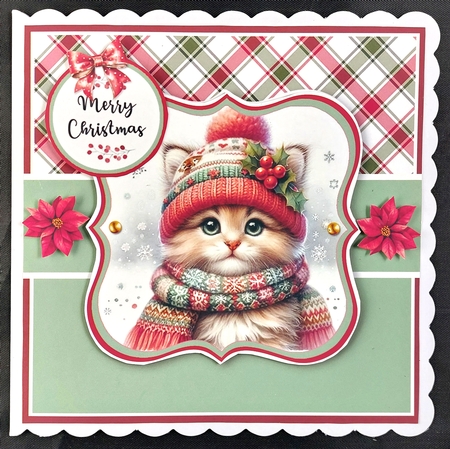 Winter Cats Card & Toppers Set by Linda Short