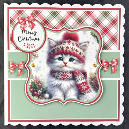 Winter Cats Card & Toppers Set by Linda Short
