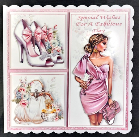 7x7 Special wishes for a fabulous day pink choice of two mini kit by Linda Short