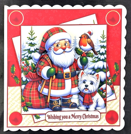 A tartan Christmas 8x8 by Linda Short