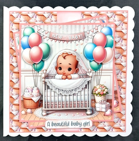 New baby girl 7x7 by Linda Short